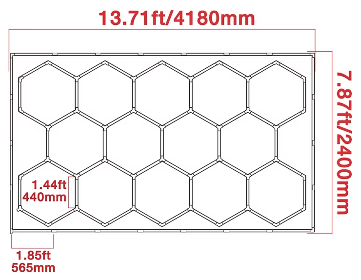 HEX Lighting Kit By CRED (13.71ft/7.87ft)